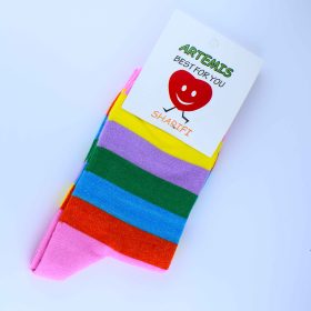 جوراب رنگی شاد ساقدار کد19