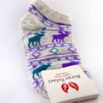 جوراب گوزنی مشکی سفید درجه یک کد90 - تصویر 2