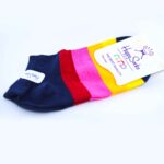 جوراب مشکی با نوار رنگی شاد کد95