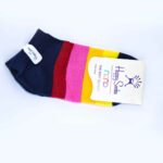 جوراب مشکی با نوار رنگی شاد کد95 - تصویر 2