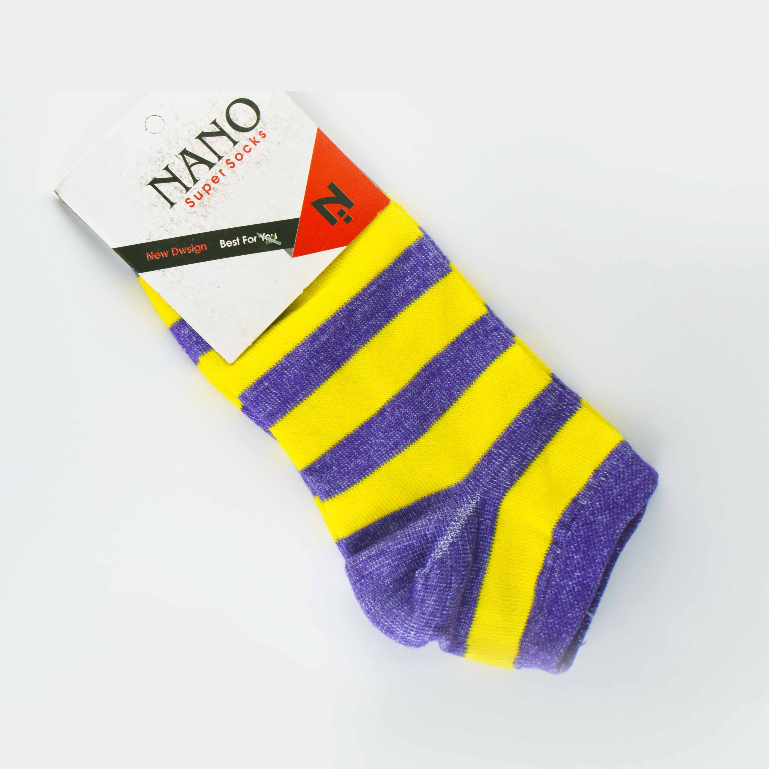 کد 96 (10) جوراب راه راه رنگهای شاد روشن کد96 - تصویر 1