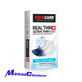 کاندوم 0.04 فوق نازک و ساده چهارصدم سوئیس کر Swiss care Real Thin Ultra