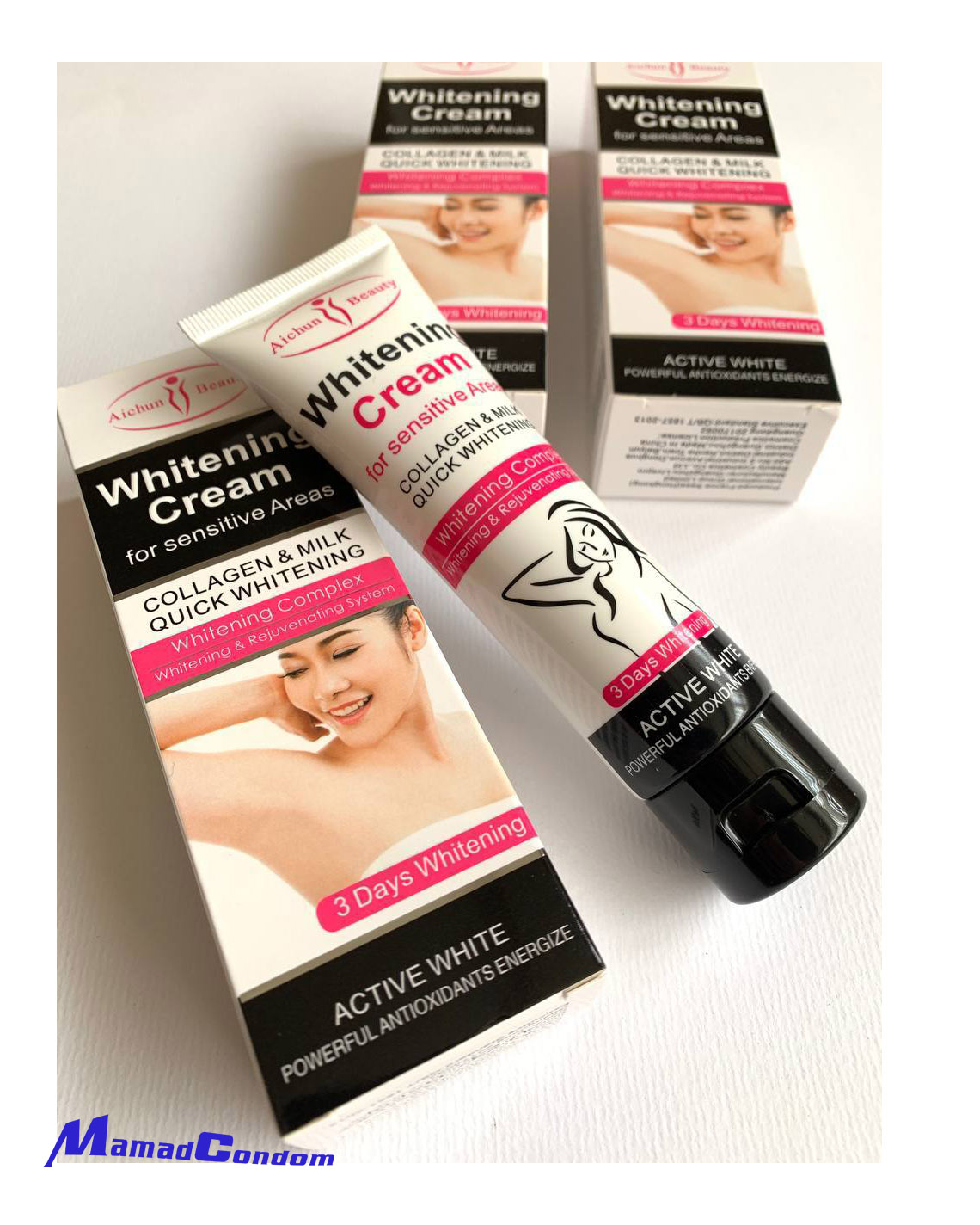14589 (9) کرم رفع تیرگی بدن خارجی اصل Active White whitening cream - تصویر 1