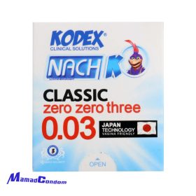 نازکترین کاندوم کدکس 3عددی Classic Zero Zero Three 0.03