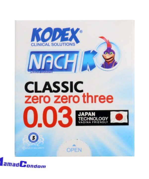 نازکترین کاندوم کدکس 3عددی Classic Zero Zero Three 0.03