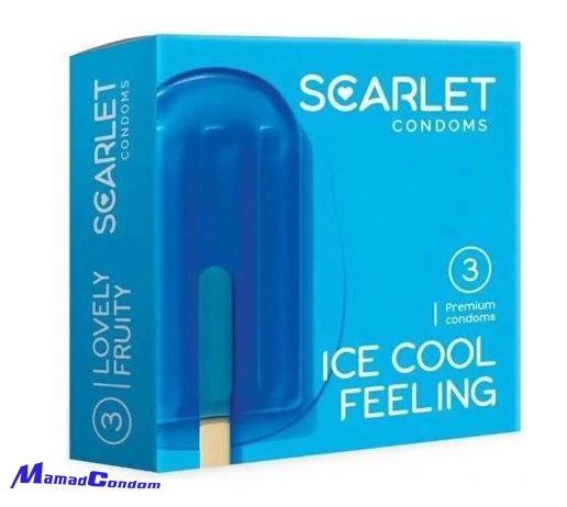 کاندوم یخی خنک کننده اسکارلت 3 عددی Scarlet ICE COOL FEELING Condom 3Pcs